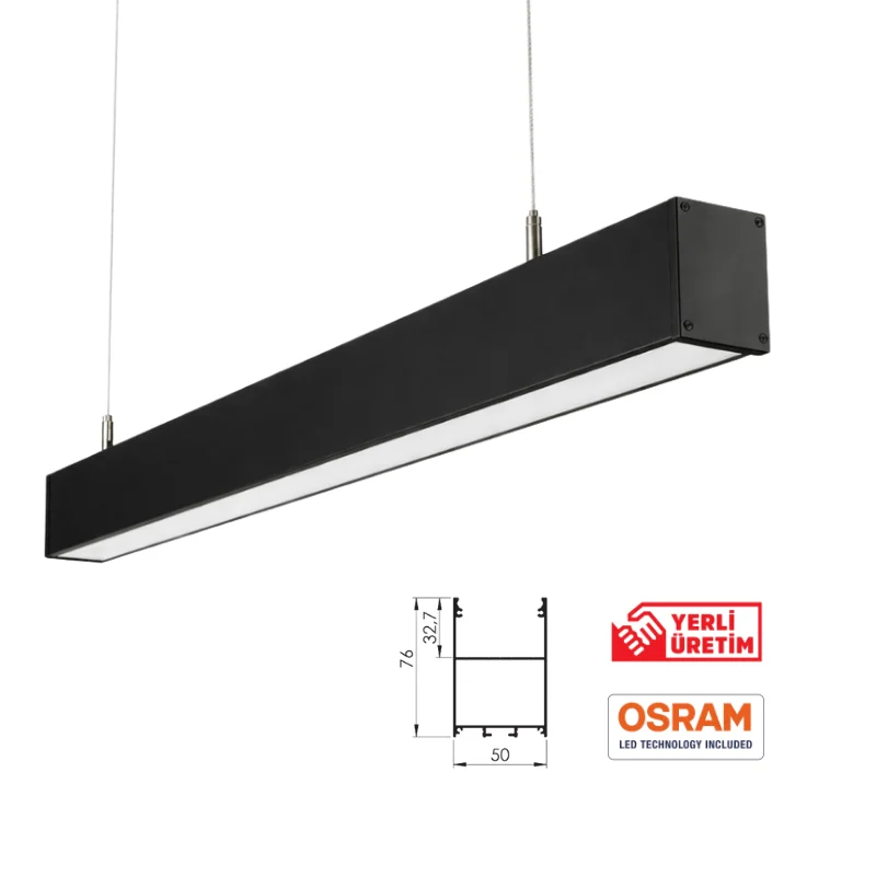 OSRAM Sarkıt LED Lineer Armatür Siyah Kasa