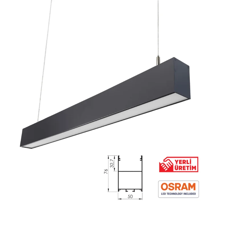 OSRAM Sarkıt LED Lineer Armatür Antrasit Gri Kasa